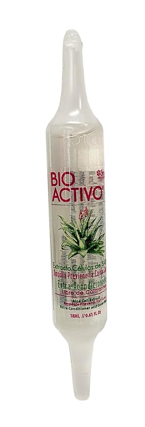 Bioactive Aloe Vera Capilar Cell Extract Ampoules 12 Pack – 0.61 oz Each, Intensive Hair Repair and Hydration Treatment