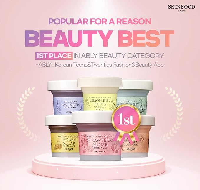 SKINFOOD Mask Pear Mint 120g - Facial Pore Cleanser, Soothing & Hydrating Body Skin - Pore & Sebum Clearing, Cooling Bubbles Scrub Wash Off Face Masks w/Rice Powder - Shower-Proof Texture (4.23 oz)