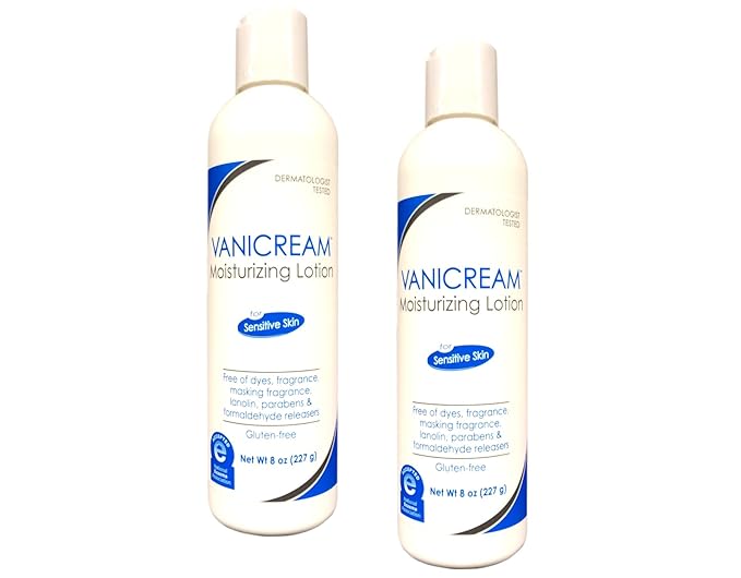 Vanicream Moisturizing Lotion for Sensitive Skin 8 fl oz (Value Pack of 2)