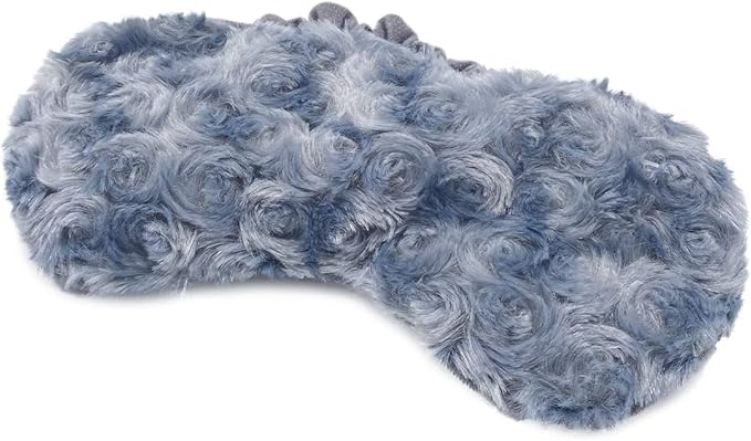 warmies Microwavable Eye Mask for Warmth & Comfort - Heating & Cooling Compress for Calming Relaxation - Weighted & Heated Eye Mask with Scented Lavender for Sleeping - Curly Gray