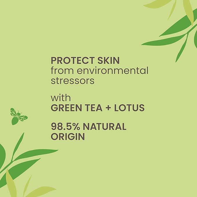 Burt's Bees Green Tea Face Serum, Protects & Improves Skin Tone with Antioxidant Rich Green Tea & Lotus, Naturally Brightening & Firming, Lightweight - Antioxidant Booster Serum (1 oz)