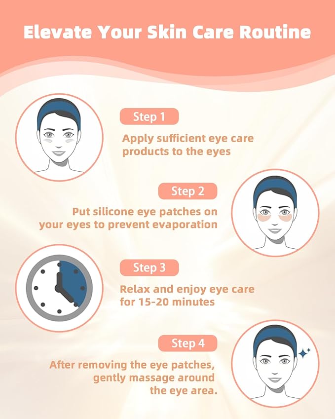 Under Eye Patches Silicone - 5 Pairs Reusable Eye Wrinkle Patches, Reusable Under Eye Mask, Plump Fine Lines & Wrinkles