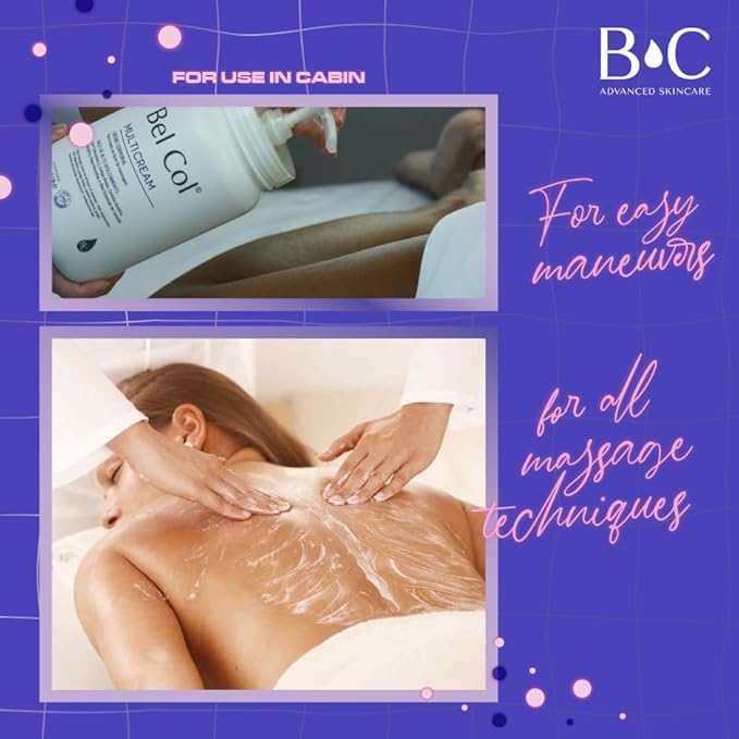 Bel Col Massage Cream – Body Lotion with Caffeine, Ginkgo Biloba and Herbal Oils – Hydrates, Soothes and Nourishes Skin – Suitable for All Skin Types (2.2 Lb.)