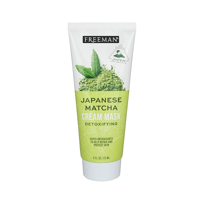 Freeman Exotic Blends Detoxifying Japanese Matcha Cream Facial Mask, 6 fl.oz./ 175 mL Tube