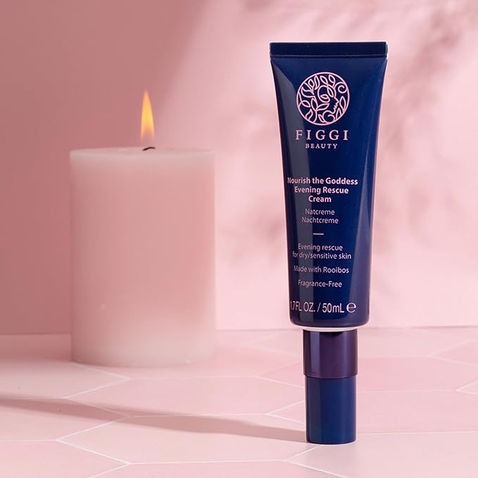 Face Moisturizer Evening Cream 50ml | Nourish the Goddess Night Cream for Face | Face Cream Formulated for Anxious & Sensitive Skin | Vegan & Cruelty Free |