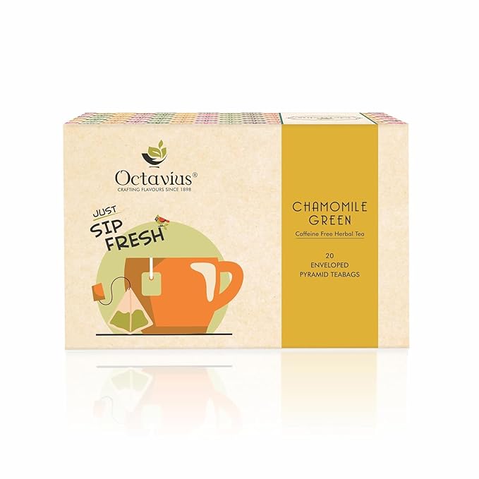 Pyramid Teabags Enveloped (CHAMOMILE GREEN TEA BAGS) | Mothers Day Tea Gift Box