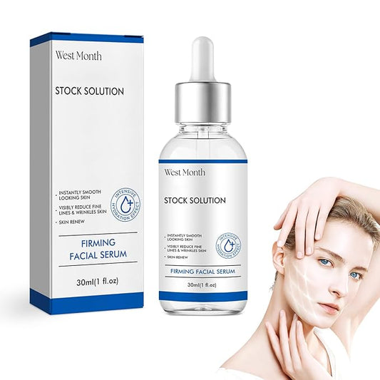 West Month Firming Facial Serum, Skincare Stock Solution, Stock Solution Facial Serum, Reduce Fine Lines Skin-Smooth Looking Skin, Deep Wrinkle Repair Serum, Suitable for All Skin Types(1PC)