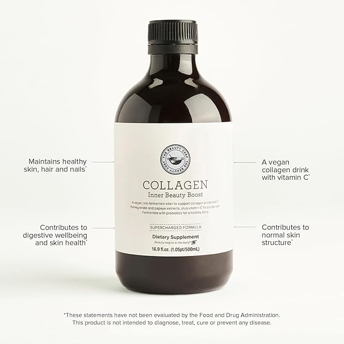 The Beauty Chef Collagen Inner Beauty Boost – Liquid Collagen Supplement, Vitamin C for Skin Firmness & Gut Health, Bio-Fermented, Vegan-Friendly, Wild Berry Flavour, 16.9 fl. oz / 500ml