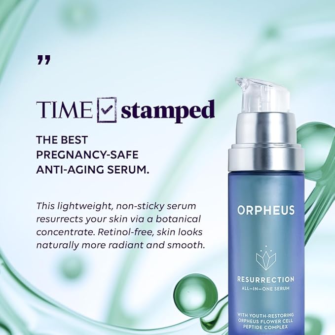 ORPHEUS All-In-One Plant Stem Cell Face Serum with Collagen Stimulating Peptide Complex, Hyaluronic Acid, Niacinamide, Vitamin C and Wild Indigo | 1 Fl. Oz. (30ml). 100% Clean. For ALL skin types