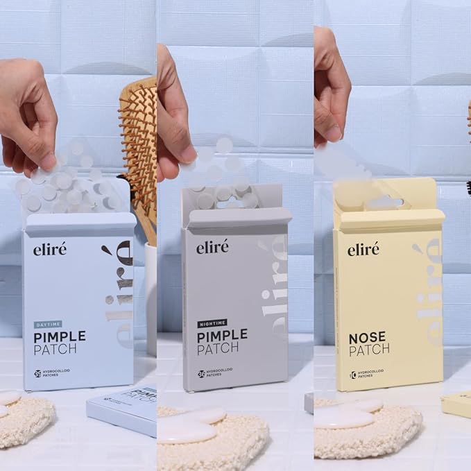 Eliré Night Time Pimple Patch – Extra Strength Hydrocolloid Stickers for Overnight Pimple Healing – Absorbs Pus & Protects Skin – Dermatologist-Tested & Non-Drying