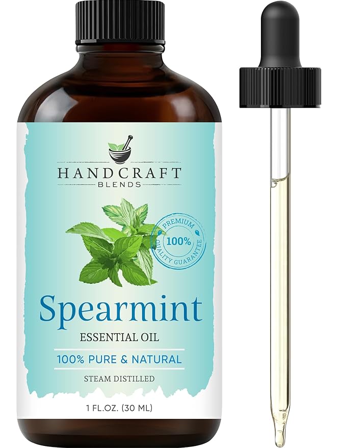 Handcraft Blends Spearmint Essential Oil - 1 Fl Oz - 100% Pure and Natural - Premium Grade Essential Oil for Diffuser and Aromatherapy