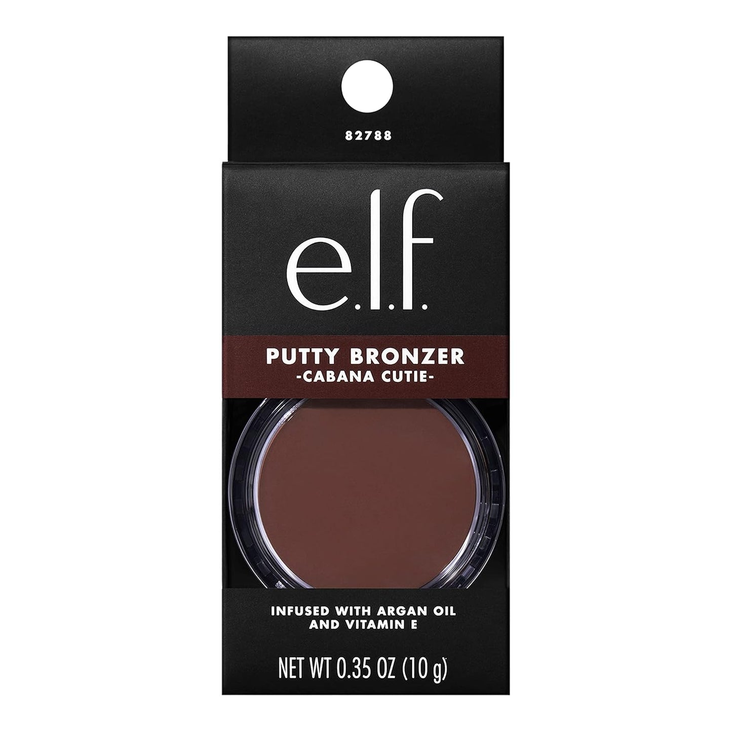 e.l.f. Putty Bronzer, Creamy & Highly Pigmented Formula, Creates a Long-Lasting Bronzed Glow, Infused with Argan Oil & Vitamin E, Cabana Cutie, 0.35 Oz (10g)