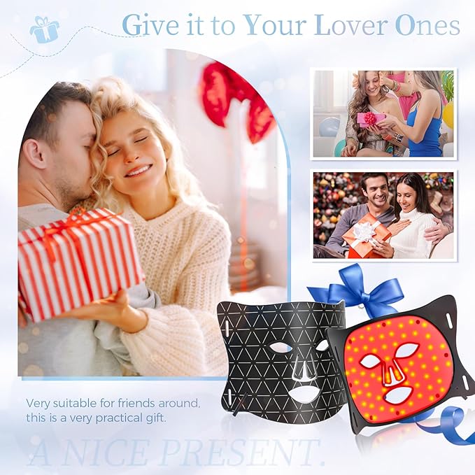 Red Light Therapy for Face – Medical-Grade LED Face Mask Light Therapy red light therapy mask for Wrinkles, Acne, and Skin Rejuvenation | Red, Blue & Infrared Light Therapy