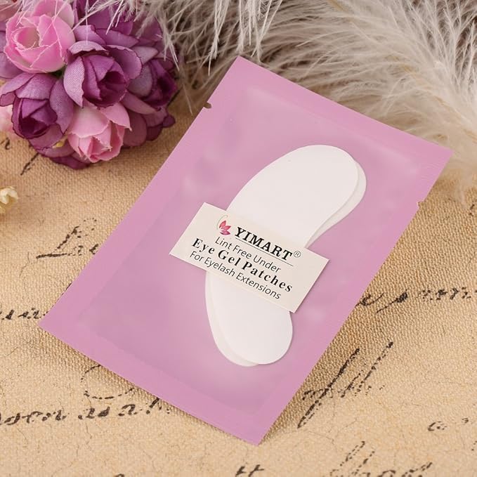 Yimart Professional Lint Free Under Eye Gel Pad Patches Eyelash Extensions 50 Pairs