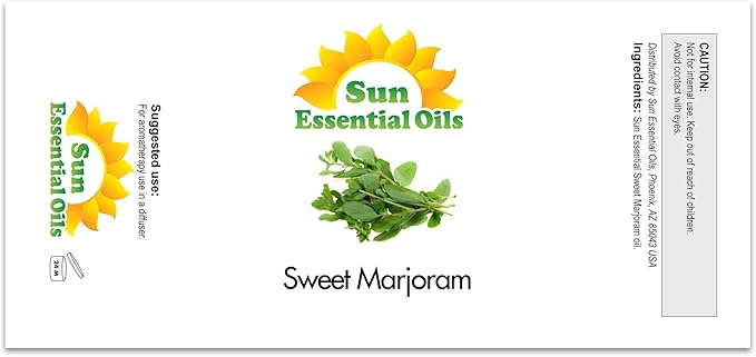 Sun Essential Oils Sweet Marjoram Essential Oil 2 oz – Aromatherapy Oil