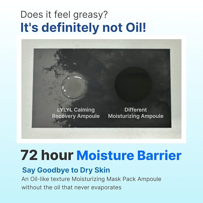 Calming Recovery Ampoule, 72 Hour Moisture Barrier, 7 Protein Peptides, Over 20% Liposome, Soothing & Hydrating Effect for Dry/Sensitive Skin, No Oil, Korean Skincare, 1.69 fl.oz/50ml