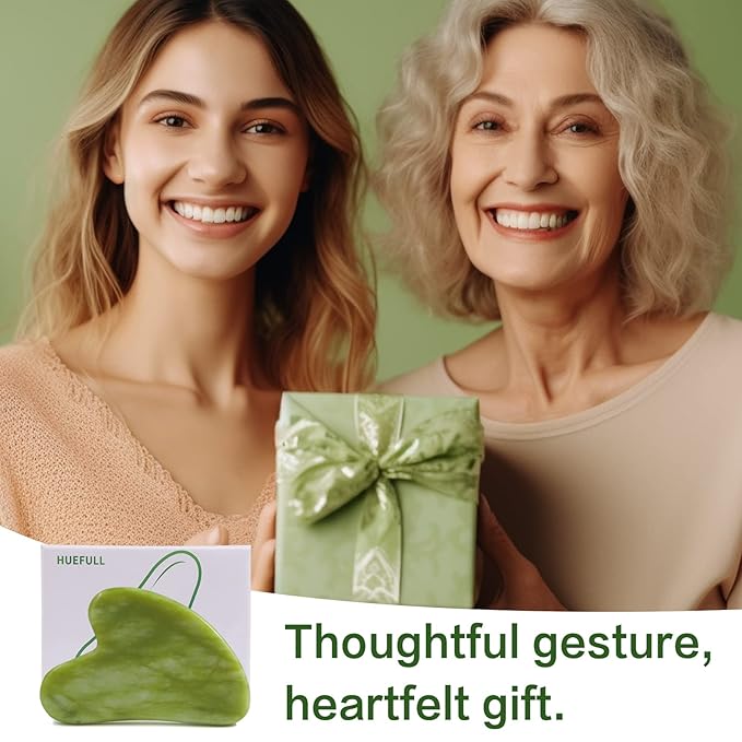 huefull Gua Sha Facial Tool for Face and Body, Gua Sha for Self Care, Guasha Tool Tensions Relief and Reducing Puffiness,Self Care Gifts for Woman/Men, Skin Gifts