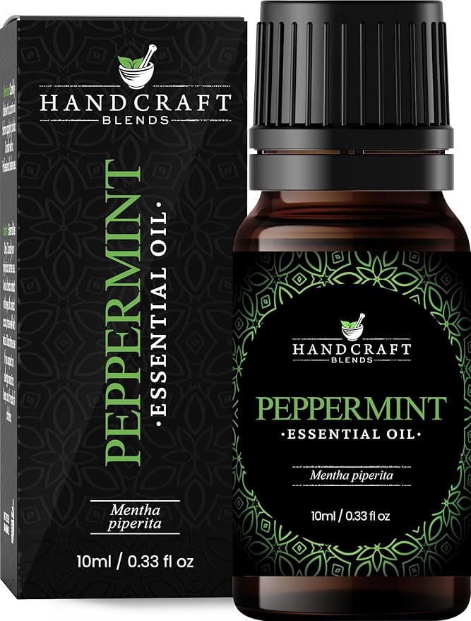 Handcraft Blends Peppermint Essential Oil - 0.33 Fl Oz - 100% Pure and Natural - Premium Grade Essential Oil for Diffuser and Aromatherapy