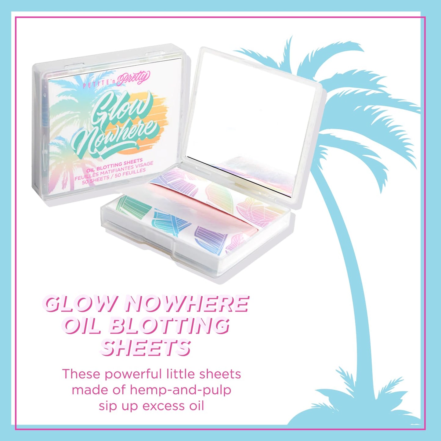 Petite 'n Pretty New Makeup Set - Featherlight Clear Mascara & Brow Gel, Glo$$ Balm, Cloud Mine Backpack, Biodegradable Blotting Sheets + Makeup Bag for Kids, Tweens and Teens