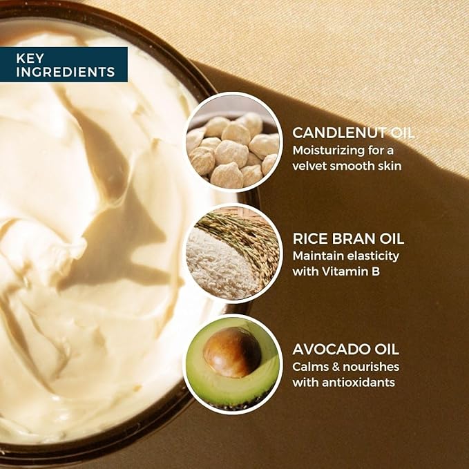 Juara - Candlenut Body Creme | Moisturizing Lotion | Dry Skin Hydration | Skin, Hands & Feet Cream | Soothing Skincare Balm | Cruelty Free, Paraben, Sulfate Free, Vegetarian | 7.5 oz