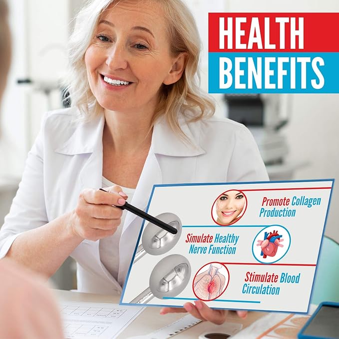 Ice Globes for Facials | Unbreakable Steel Cooling Roller | Cryo Sticks for Face | Massager for Face Neck & Eyes | Skin Care for Dark Circles, Puffiness, Wrinkles, Collagen Production (BLACK)