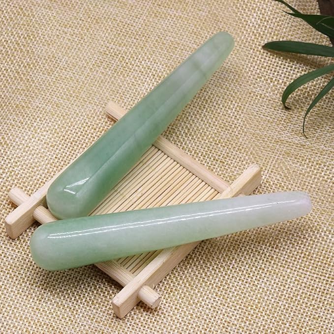 SUPVOX Jade Massage Wand Anti Aging Facial Massager Crystal Massaging Scraping Tool for Face Puffiness Pain Relief