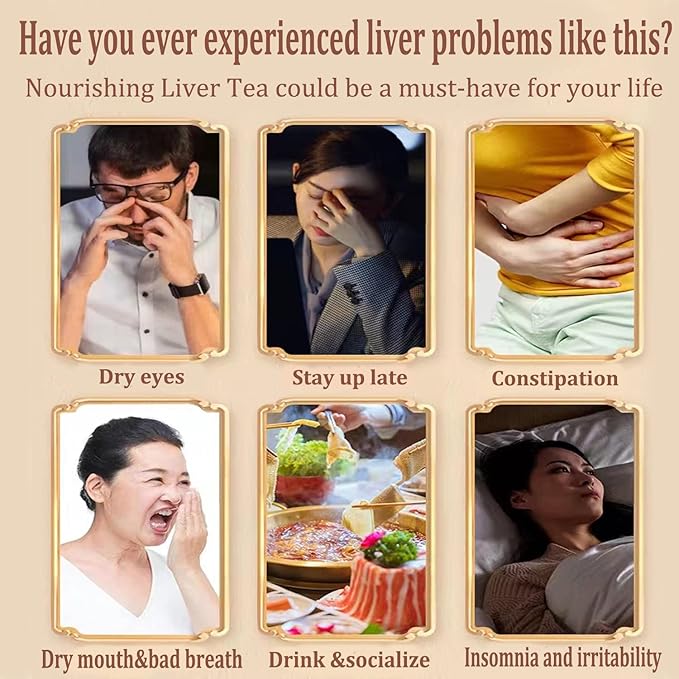 Nourishing Liver Tea，Daily Liver Nourishing Tea with 18 Different Herbs for Healthy Liver (1 Box 30 Bags)