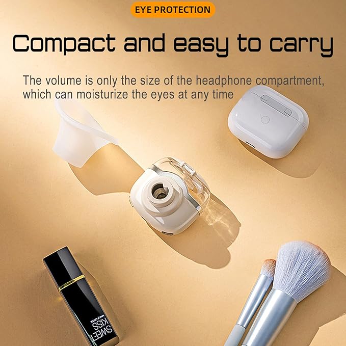 Heated Eye Sprayer for Dry Eyes Relief Mist Steamer Portable Warm Compress Eyes Mister for Eyelid,Eye Skin SPA Eye Steam Relief Dry Eyes and Stye Mini Eye Drops Tool