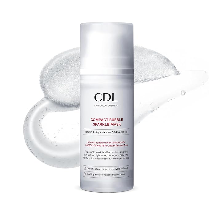 Pore Minimizing Bubble Mask, Peptide, Exfoliation, Pore Tightening & Sebum Control For Blackheads Enlarged Pores, No Skin Irritation, Korean Glass Skin Care,3.52 oz