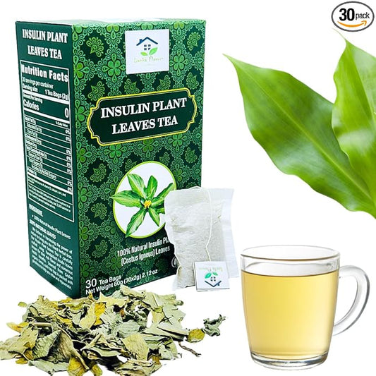 Dried Insulin Plant Leaves Tea 30 x 2g Tea Bags Natural Costus Igneus Herbal Tea - Lanka Flavors Feel Different