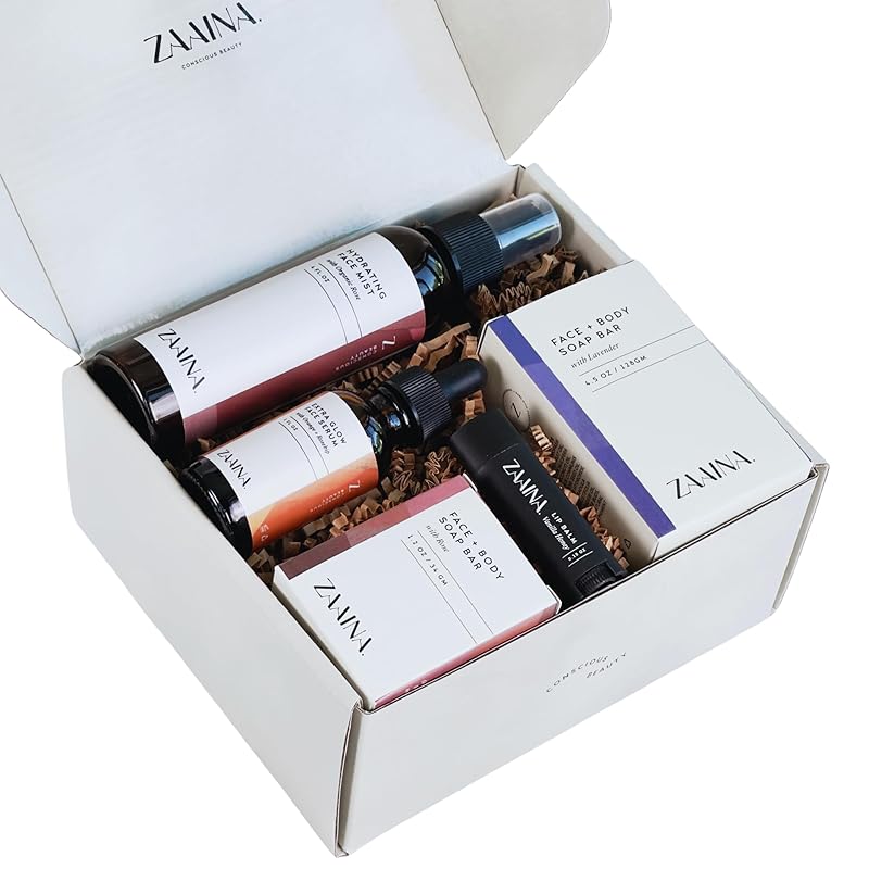 Spa Gift Set for Her - Relaxation Spa Kit for Women, Mother's Day Gifts Handmade in USA, Luxury Spa Gifts for Women, Spa Gift Basket for Mom, Pampering At Home Bath and Body Self Care Spa Package, Birthday Gifts for Women by ZAAINA