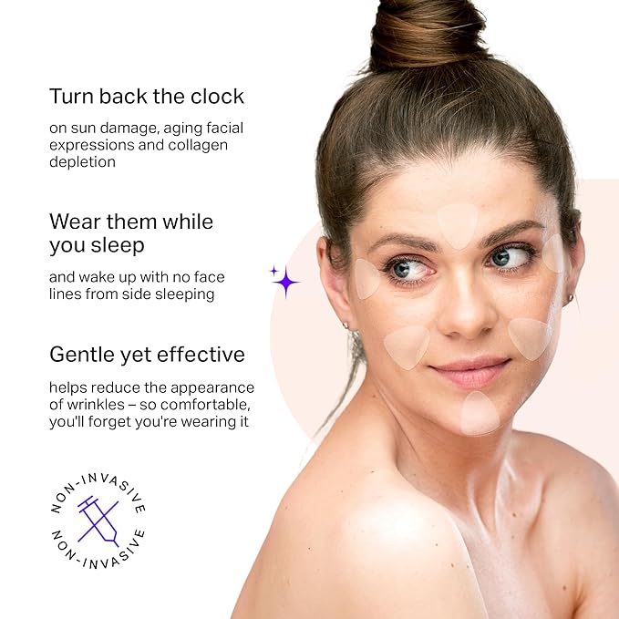 BLUMBODY Face & Forehead Wrinkle Patches – Mini Anti-Wrinkle Facial Patches for Eyes, Mouth & Forehead – Triangle Non-Silicone Face Tape for Elevens, Crows Feet and Fine Lines – 160 Facial Patches