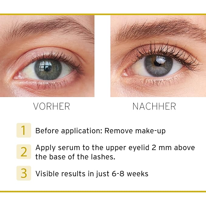 iGlow - Professional Eyelash Serum for Longer Eyelashes in Just 6-8 Weeks I Nourishing Lash Serum I Eyelash Growth Serum I Made in Germany I 3ml