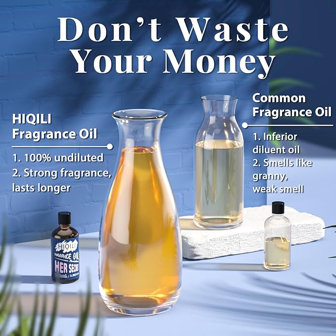 HIQILI Her Secret Fragrance Oil 100ml for Diffuser Car Freshies, Clean Fresh Scent for Candle Making Soap Laundry 3.38 Fl Oz