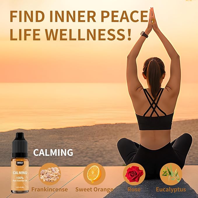 Essential Oil Blends, Essential Oils Set for Diffusers for Home, Well-Being Kit- Spearmint Tea, Calming, Dreams, Relaxing, Mood, Fresh Air Aromatherapy Oils for Humidifiers, Skin, 6x10ml