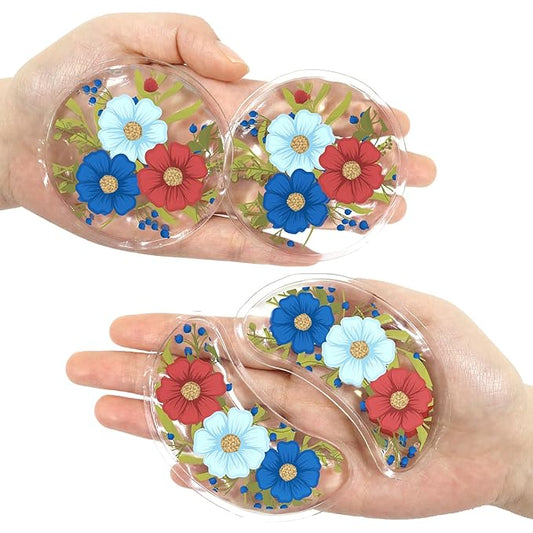 ZNÖCUETÖD Reusable Gel Eye Pads for Puffiness & Dark Circles - Cold/Warm Therapy Compress with Cooling Under Eye Patches, Reduces Wrinkles & Redness, Pain Relief Eye Mask for Relaxation