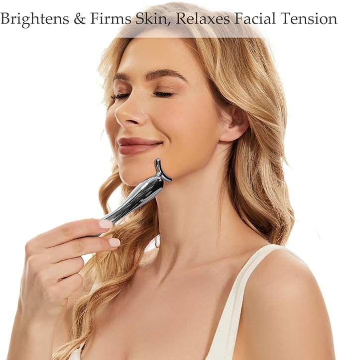 I·B·N G Jade Face Roller, Facial Tools Face Rollers for Women, Face Massage Skin Care Beauty Tools with 3 Interchangeable Heads (Cat Eye+Black)