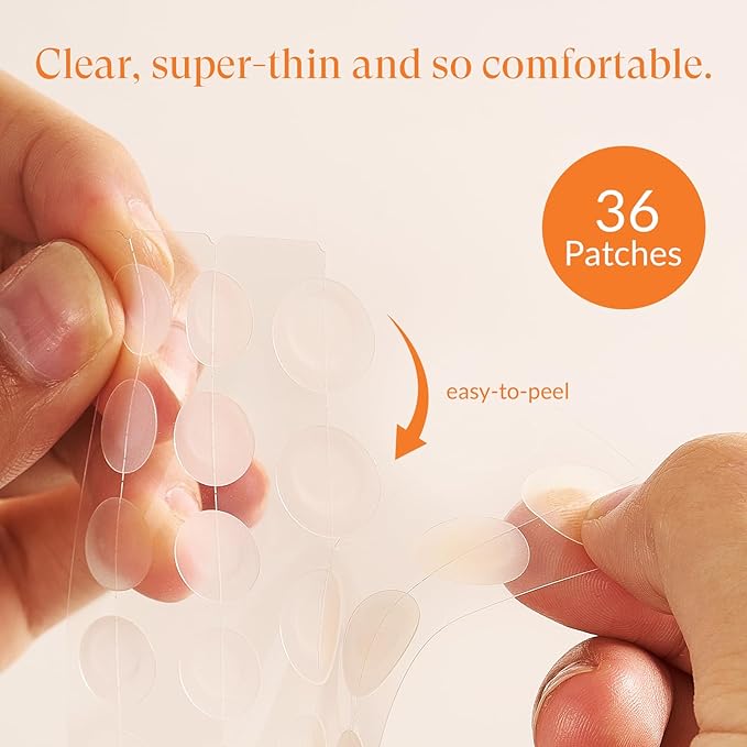 RPELife Hydrocolloid Pimple Patches with Salicylic Acid for Face, Acne Pimple Patch Invisible Spot Cover Treatment for Zits, Blemishes, and Pimples,Absorbing Zit Patch for Clear Skin (36 Count）