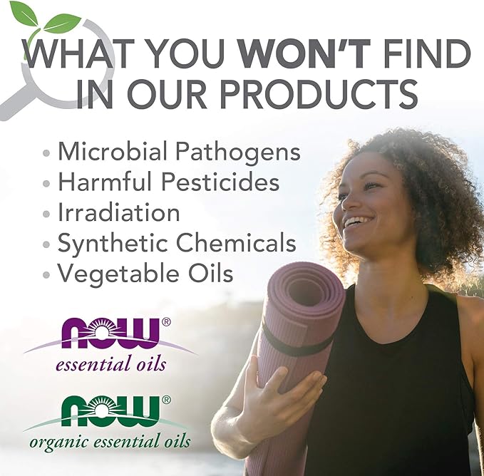 NOW Foods Essential Oils, Peppermint Roll-On, Certified Organic, Energizing Blend, Steam Distilled, Topical Aromatherapy, 10-mL