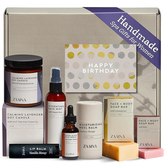 Birthday Gift Set for Women - Bath Gift Set, Body Care Set for Her, Relaxing Spa Kit for Women, Gift Basket for Women, Spa Package, Self Care Kit for Women, Pampering Home Spa Kit for Women by ZAAINA