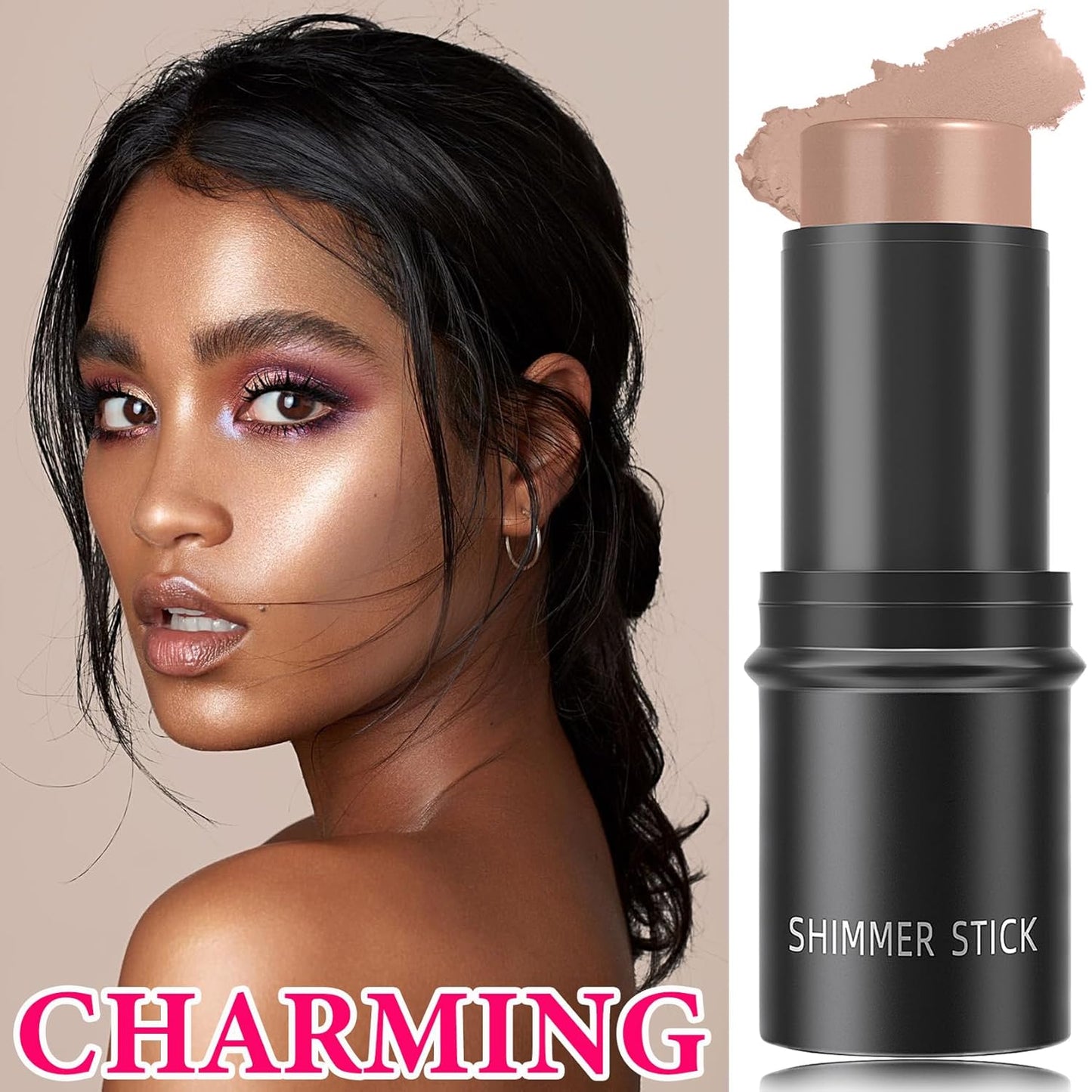 Cream Contour Sticks,Face Shading Stick Long Lasting Non-greasy Cream Contour Bronzer Stick,Lightweight Concealer Waterproof Face Contouring Makeup Pen for Women(04#)