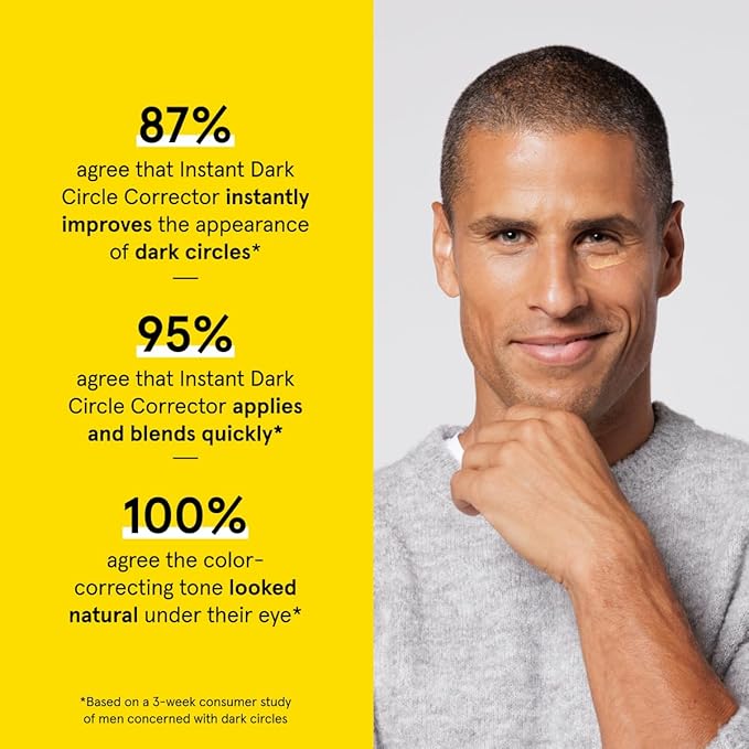 Lumin Instant Dark Circle Corrector for Men (Not A Concealer), Brightens Eyes, Reduce Dark Circles, Puffiness, Under Eye Men Makeup, Men's Eye Cream, Perfect for Light-Medium Skin Tones, 20mL