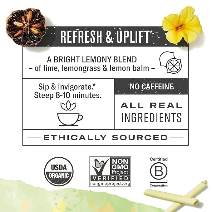 Numi Organic Damiana Herbal Tea Variety Pack - Relax, Focus & Uplift with Damiana, Butterfly Pea Flower, Lemon Balm, Gingko (Pack of 3), 16 Count Herbal Tea Bags