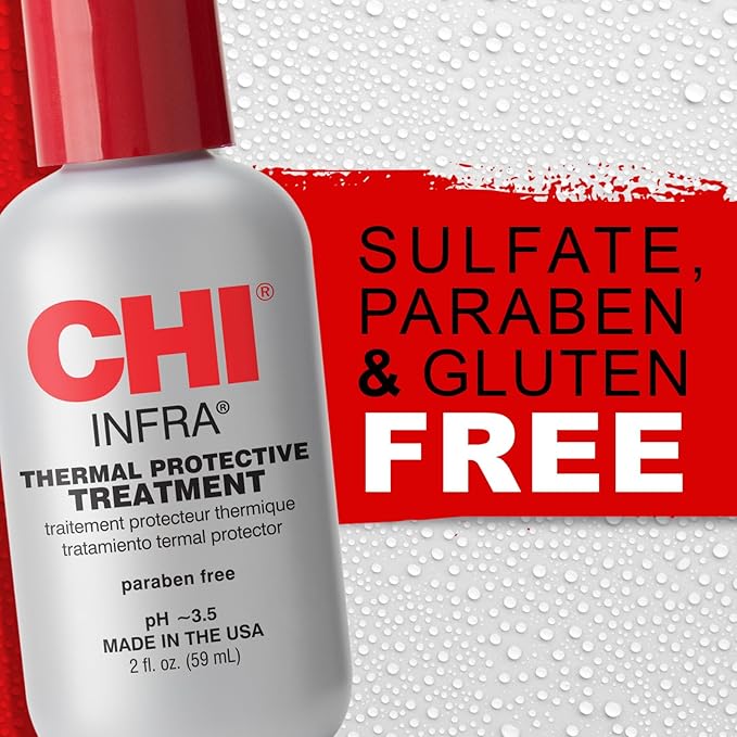 CHI Infra Thermal Protective Treatment, Hair Serum For Protecting Color & Adding Superior Shine & Softness, Hydrating Formula, Sulfate-free, 2 Oz