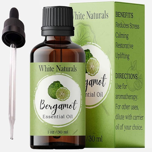 Organic Bergamot Essential Oil - 100% Pure & Natural -Premium Therapeutic Grade with Premium Glass Dropper - Undiluted Natural/Homeopathic Aromatherapy Scented, Great for DIY Soap Making, Massage
