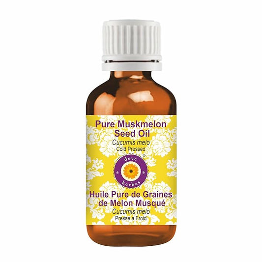 Deve Herbes Pure Muskmelon Seed Oil (Cucumis melo) Cold Pressed 30ml (1 oz)