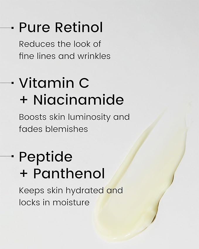 Korean Retinol Serum for Face (1fl oz) – Youth Rejuvenating Face Ampoule for Improving Fine Lines & Reducing Pigmentation, Skin Care for Day & Night Use. Vitamin C, Niacinamide, Peptide