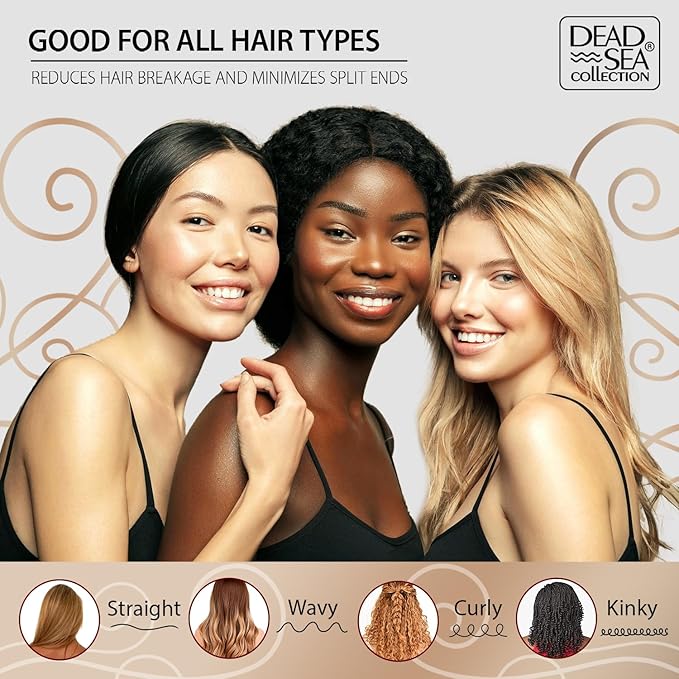 Dead Sea Collection Coconut & Shea Hair Mask - Repair, Strengthening and Hydrating for All Hair Types - with Nourishing Dead Sea Minerals and Coconut Oil - 16,9 Fl. Oz