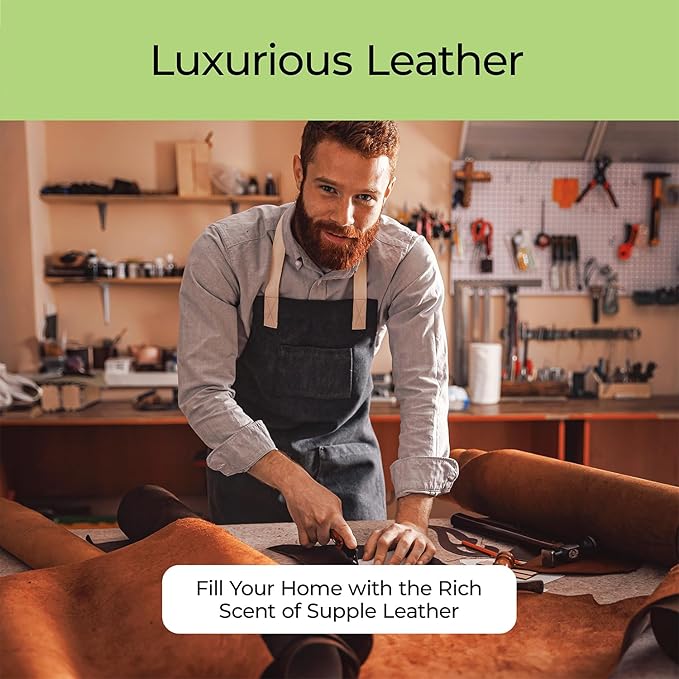 Good Essential Professional Leather Fragrance Oil for Diffuser, Candle Warmer, Wax Melts - 1 fl oz, 30ml - Leather Scent Oil for Candles