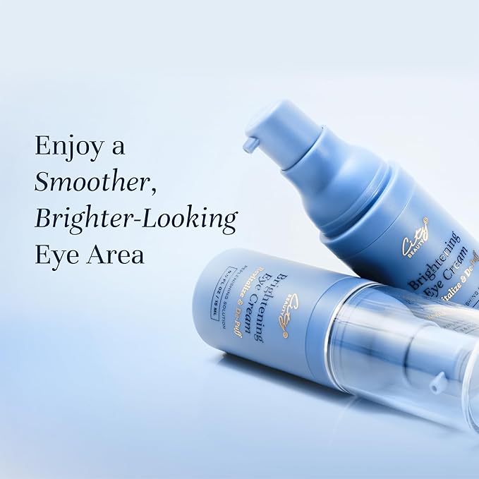 City Beauty Brightening Eye Cream for Under Eye Dark Circles Puffiness Wrinkles - Anti-Aging Under Eye Treatment - Reduces Bags Fine Lines - Hydrating Firming Night Eye Cream For Women 0.5 Fl Oz